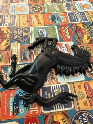 Cavallino Ferrari Nero Alluminio 21cm