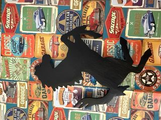 Cavallino Ferrari Nero Alluminio 21cm