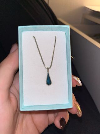 Collar Plata 925 con Colgante Azul
