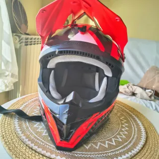 Casco Motocross Scorpion Rojo/Negro