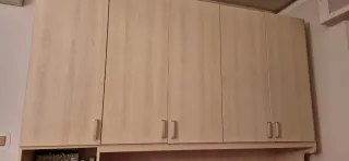 Armadio a ponte con letto singolo frassino