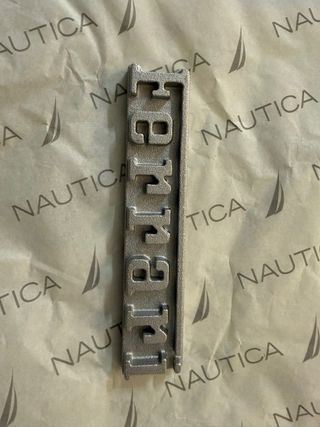 Scritta Ferrari Alluminio 13cm