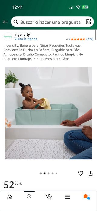 Bañera bebé Ingenuity Tuckaway sin abrir