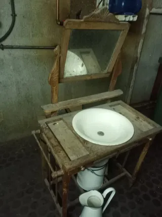 Lavabo antiguo palanganero completo