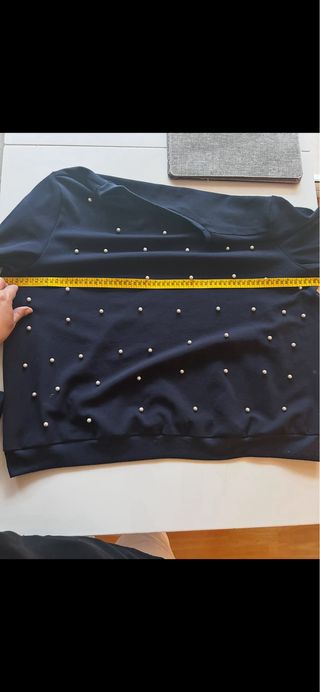 Sudadera azul marino XL con perlas