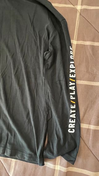 T-shirt H&M Preta Manga Comprida 14+ Anos