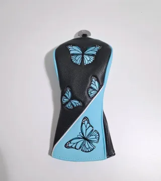 Funda Madera Golf Mariposas Azul/Negro