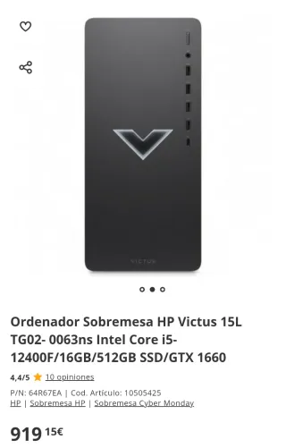 PC Gaming HP Victus 15L