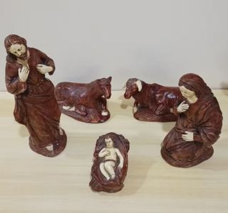 Nacimiento . Navidad.Pintado a mano