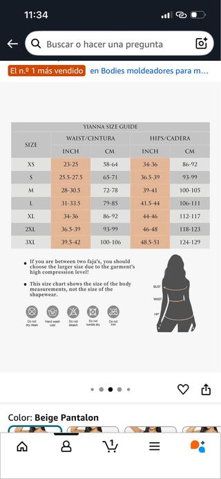 Faja moldeadora beige sin estrenar