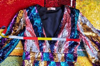 Abito corto, paillettes multicolor, Twinset, Tg.44