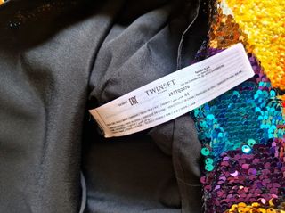 Abito corto, paillettes multicolor, Twinset, Tg.44