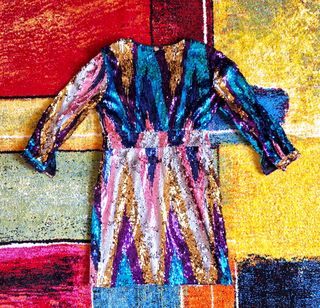 Abito corto, paillettes multicolor, Twinset, Tg.44