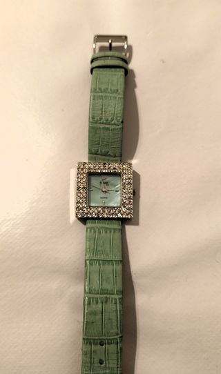 Reloj Taher Verde y Plateado