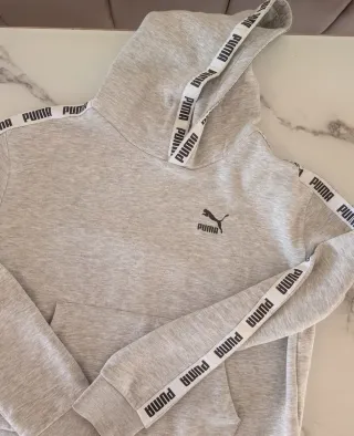 Sudadera Puma Gris con Logo