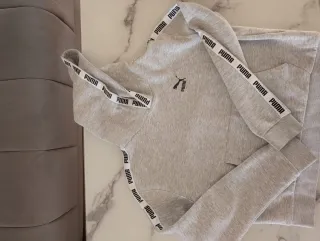 Sudadera Puma Gris con Logo