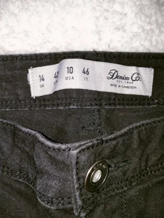 2 Pantalones Vaqueros &negro