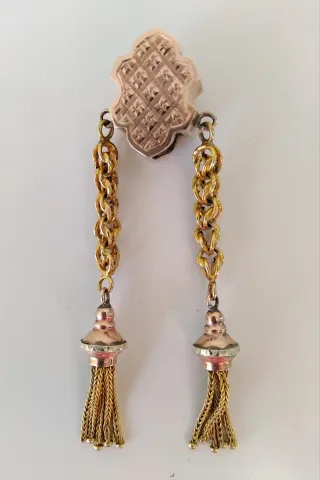 Saliscendi Borbonico Rosa Giallo XIX Secolo