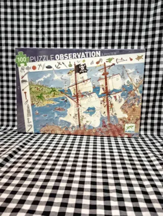Puzzle Djeco Observación 100 Piezas Barco Pirata