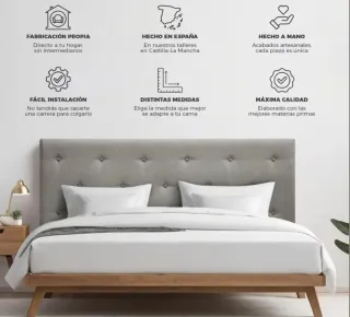 Cabecero Cama 90 con Patas 100x100 cm