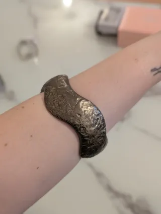 Pulsera Brazalete Bronce Texturizado