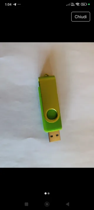 Chiavetta USB Verde e Oro