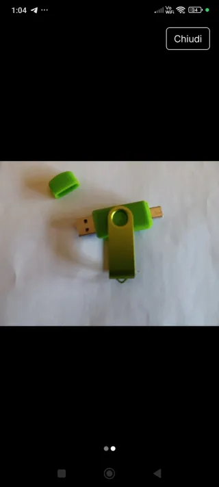 Chiavetta USB Verde e Oro