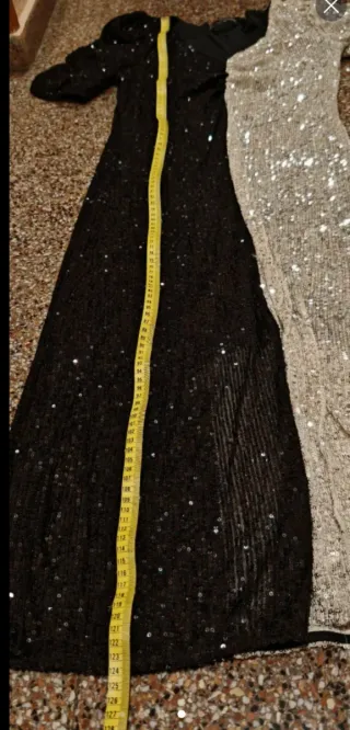 Vestido Lentejuelas Bicolor Talla L