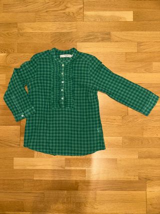 Blusa cuadros verde
