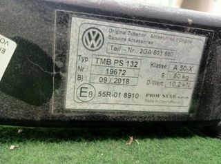 Enganche remolque volkswagen 94041 2ga803880 t-roc