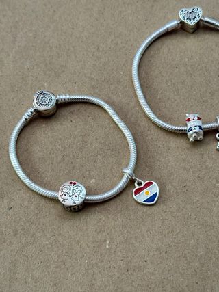 Pulsera de plata y acero inoxidable