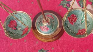 2 Bilance, bilance della giustizia in bronzo/ottone