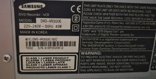 Samsung DVD Recorder VHS Combo