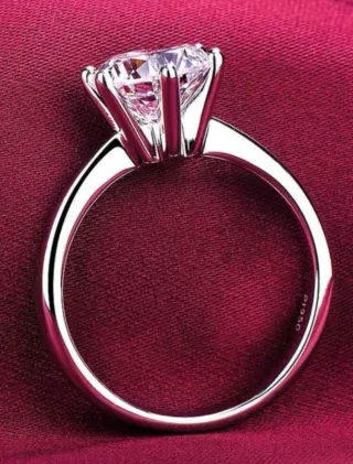 Anillo Solitario Plata