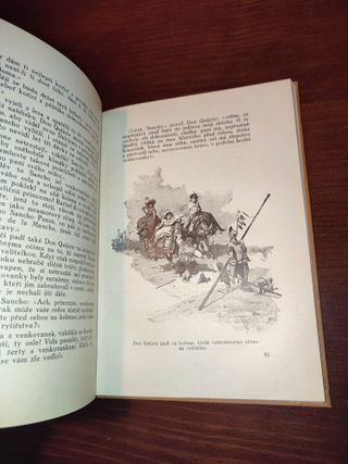 DON QUIJOTE en CHECO. 1926. Ilustrado. Tapas duras
