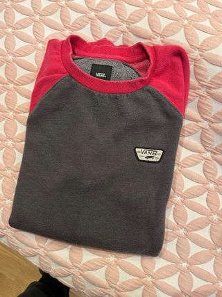 Sudadera Vans Gris y Roja