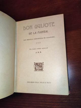 DON QUIJOTE en CHECO, 1908. TAPAS DURAS. ILUSTRADO