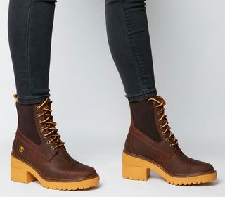Stivaletti Timberland, lacci, pelle, marrone, n.42