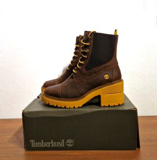 Stivaletti Timberland, lacci, pelle, marrone, n.42