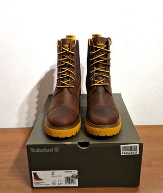 Stivaletti Timberland, lacci, pelle, marrone, n.42