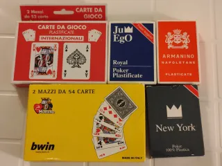 Lotto 7 Mazzi Carte da Gioco Sigillati