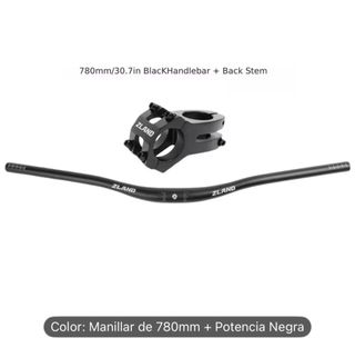 Manillar y Potencia ZLAND 780mm MTB Negro
