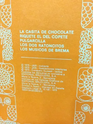 Libro 1973 Casita Chocolate Bruguera Jan Antiguo