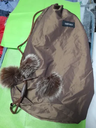Bolso Georges Rech marrón con pompones