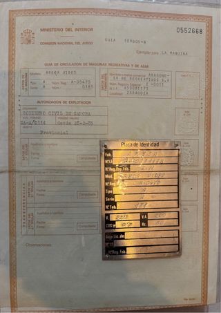 Guía Circulación Máquina Recreativa ARESA VIDEO