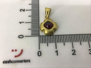 colgante oro 18k con piedra con circonita