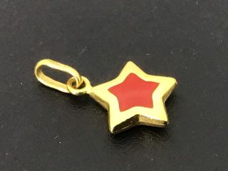 colgante oro 18k con piedra con circonita