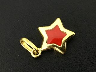 colgante oro 18k con piedra con circonita