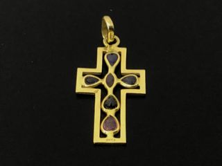 crucifijo oro 18k con piedra