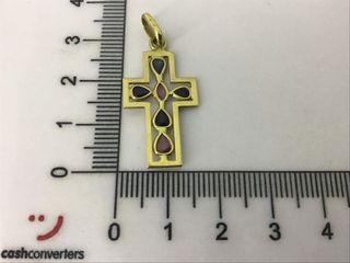 crucifijo oro 18k con piedra